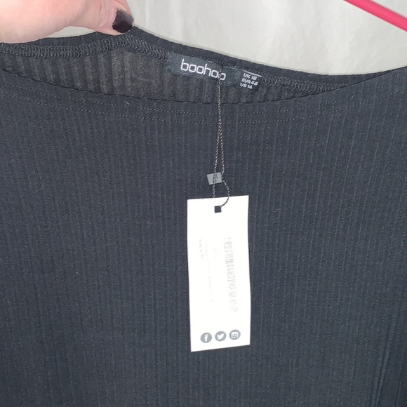 NWT BooHoo Plus EmilySlash Knitted Tunic Dress 18 - Picture 4 of 11